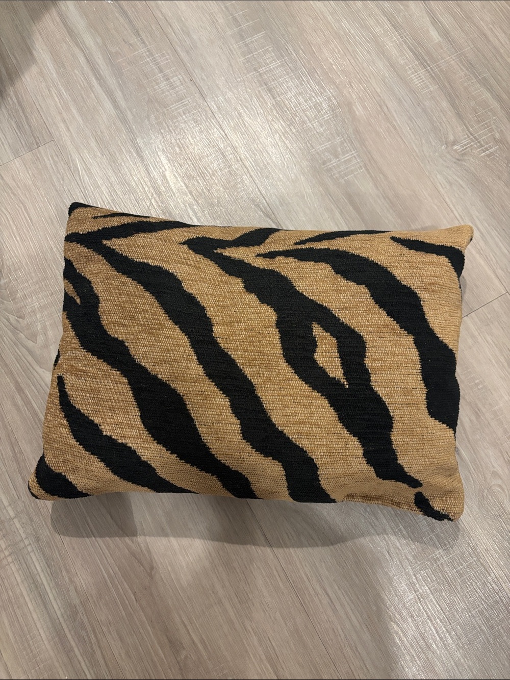 Tiger print throw pillow